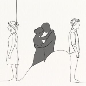 una pareja distanciada en la sombra se ve que quieren estar juntos mas ellos se dan la espalda, necesitan ayuda de un psicólogo en puebla. 