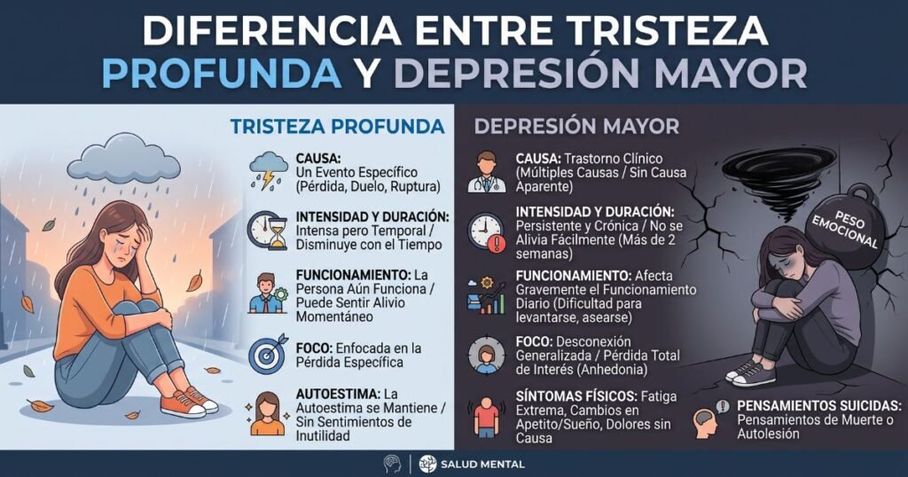 Diferencia Entre Tristeza Profunda y Depresión Mayor